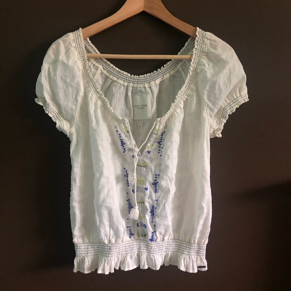 Gilly Hicks Beaded Boho Top